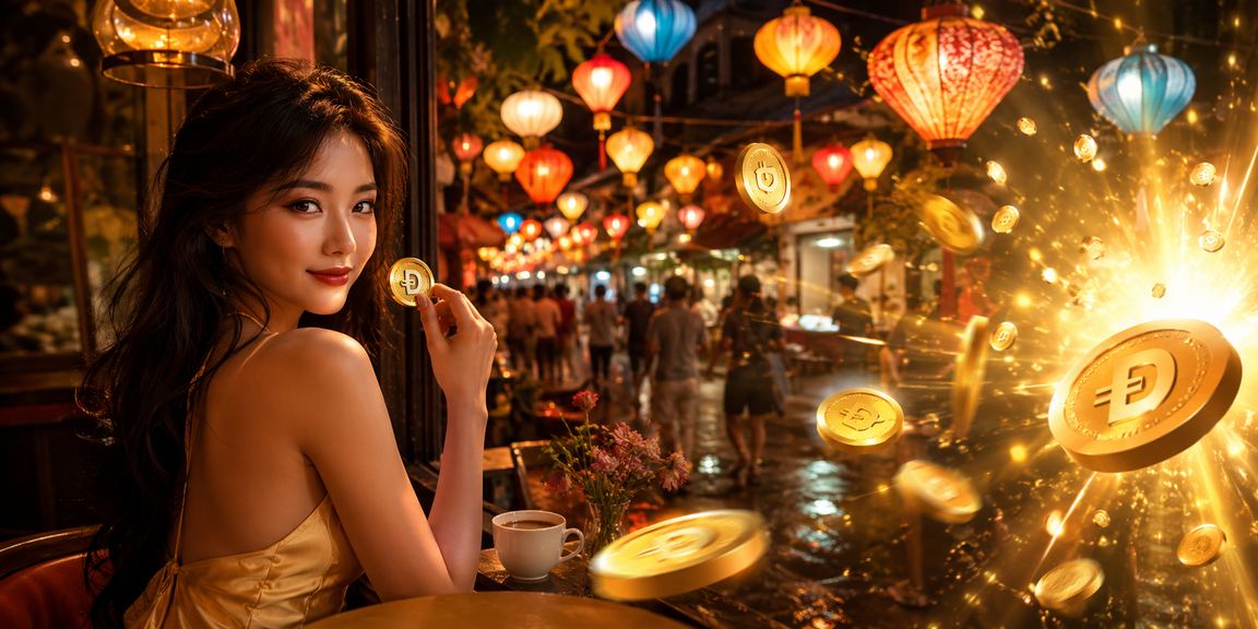Khung cảnh Hà Nội với người dùng thư giãn bên cà phê và trải nghiệm dịch vụ casino trực tuyến an toàn
