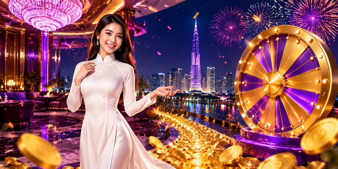 Người phụ nữ tại TP. Hồ Chí Minh mặc áo dài tham gia trò chơi may mắn và rút thăm trúng thưởng